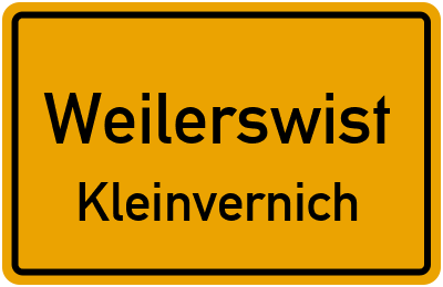 Ortsschild Weilerswist Kleinvernich
