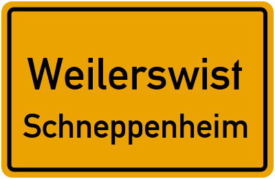 Ortsschild Weilerswist Schneppenheim