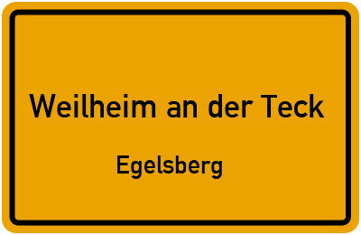Straßenverzeichnis Weilheim an der Teck Egelsberg
