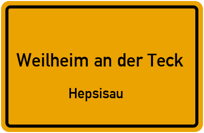 Straßenverzeichnis Weilheim an der Teck Hepsisau