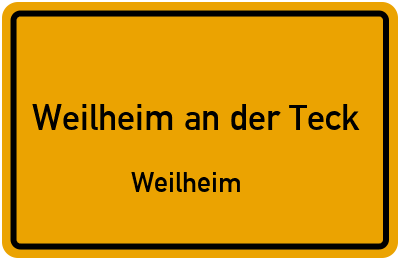 Straßenverzeichnis Weilheim an der Teck Weilheim
