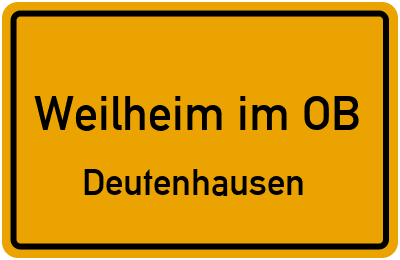 Straßenverzeichnis Weilheim im OB Deutenhausen