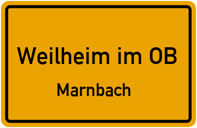 Straßenverzeichnis Weilheim im OB Marnbach