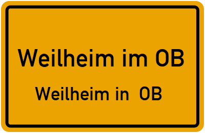 Straßenverzeichnis Weilheim im OB Weilheim in OB