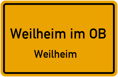 Straßenverzeichnis Weilheim im OB Weilheim