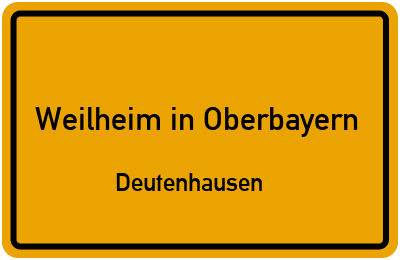 Straßenverzeichnis Weilheim in Oberbayern Deutenhausen