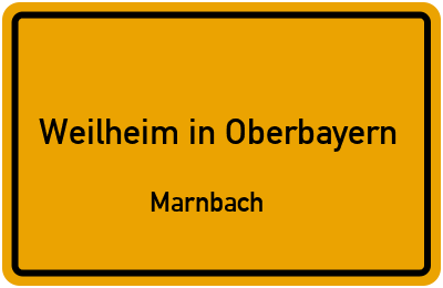 Straßenverzeichnis Weilheim in Oberbayern Marnbach