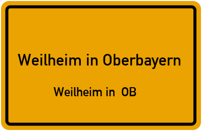 Straßenverzeichnis Weilheim in Oberbayern Weilheim in OB