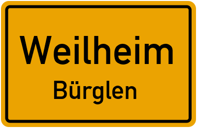 Straßenverzeichnis Weilheim Bürglen