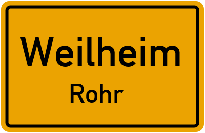 Straßenverzeichnis Weilheim Rohr