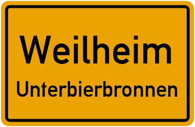 Straßenverzeichnis Weilheim Unterbierbronnen