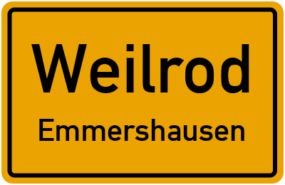 Ortsschild Weilrod Emmershausen