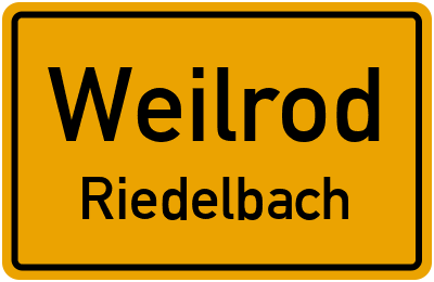 Ortsschild Weilrod Riedelbach