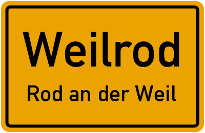 Straßenverzeichnis Weilrod Rod an der Weil