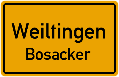 Ortsschild Weiltingen Bosacker
