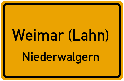 Straßenverzeichnis Weimar (Lahn) Niederwalgern
