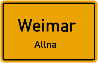 Straßenverzeichnis Weimar Allna
