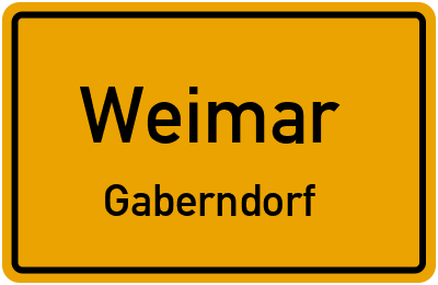 Straßenverzeichnis Weimar Gaberndorf