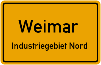 Straßenverzeichnis Weimar Industriegebiet Nord