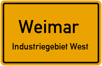 Straßenverzeichnis Weimar Industriegebiet West
