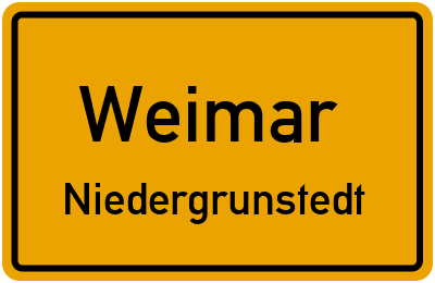 Straßenverzeichnis Weimar Niedergrunstedt