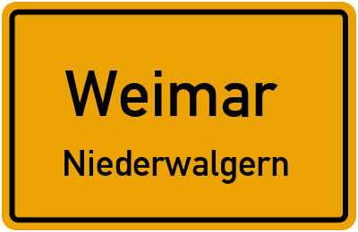 Straßenverzeichnis Weimar Niederwalgern