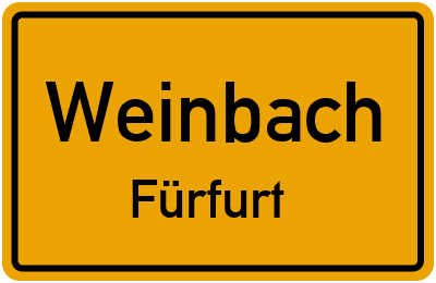 Ortsschild Weinbach Fürfurt