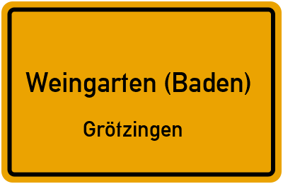 Straßenverzeichnis Weingarten (Baden) Grötzingen