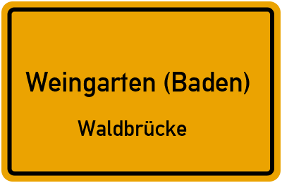 Straßenverzeichnis Weingarten (Baden) Waldbrücke
