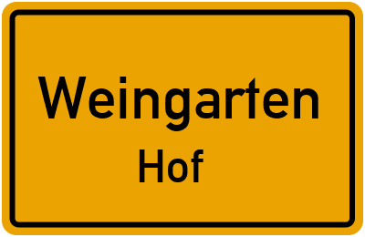 Straßenverzeichnis Weingarten Hof