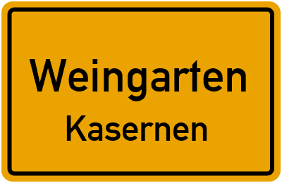 Straßenverzeichnis Weingarten Kasernen