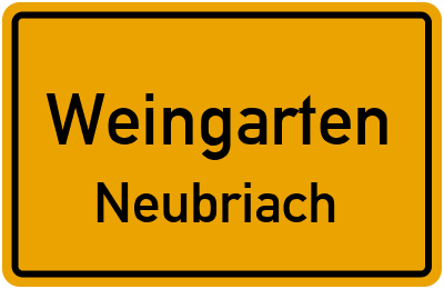 Straßenverzeichnis Weingarten Neubriach