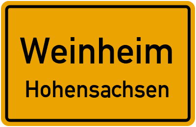 Straßenverzeichnis Weinheim Hohensachsen