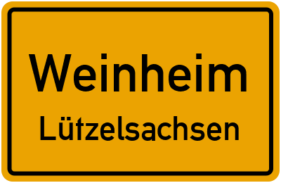 Ortsschild Weinheim Lützelsachsen