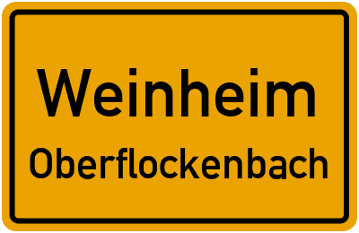 Straßenverzeichnis Weinheim Oberflockenbach