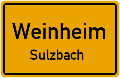Ortsschild Weinheim Sulzbach
