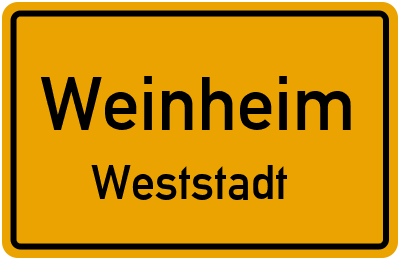 Straßenverzeichnis Weinheim Weststadt