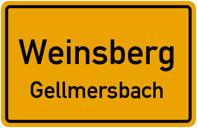 Ortsschild Weinsberg Gellmersbach