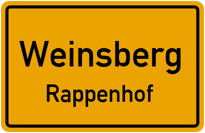 Straßenverzeichnis Weinsberg Rappenhof