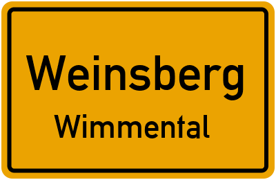 Straßenverzeichnis Weinsberg Wimmental
