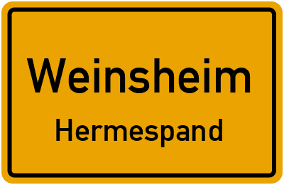 Straßenverzeichnis Weinsheim Hermespand