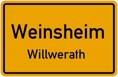 Straßenverzeichnis Weinsheim Willwerath