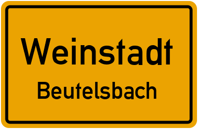 Straßenverzeichnis Weinstadt Beutelsbach