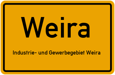 Straßenverzeichnis Weira Industrie- und Gewerbegebiet Weira