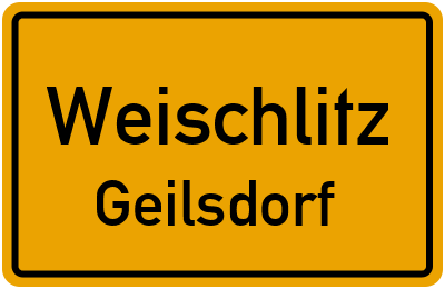 Ortsschild Weischlitz Geilsdorf