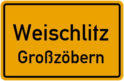 Ortsschild Weischlitz Großzöbern