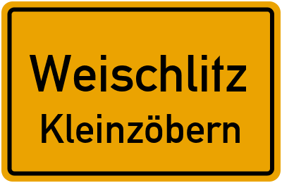 Ortsschild Weischlitz Kleinzöbern