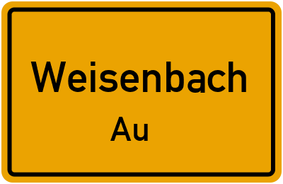 Ortsschild Weisenbach Au