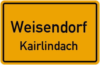 Straßenverzeichnis Weisendorf Kairlindach