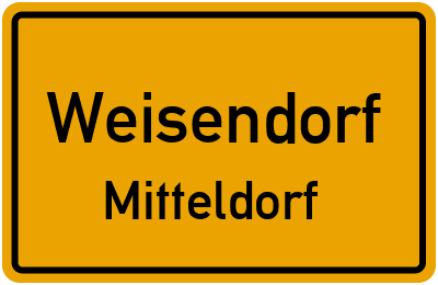Ortsschild Weisendorf Mitteldorf